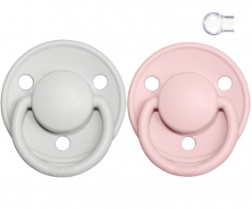 2 chupetes BIBS Ivory  rosa nuevo diseño 0-6m sili | Chupetes BIBS para bebés