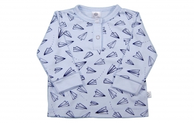 Camiseta Actual aviones azul | Camisetas manga larga para bebés