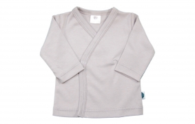 Camiseta cruzada gris | Camisetas cruzadas bebé algodón pima