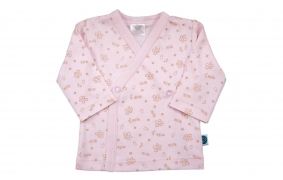 Camiseta cruzada rosa Milk | Camisetas cruzadas bebé algodón pima