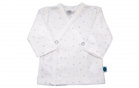 Camiseta cruzada gris Stars | Camisetas cruzadas bebé algodón pima