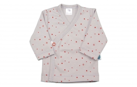 Camiseta cruzada Sky Stars rojo s/gris | Camisetas cruzadas bebé algodón pima