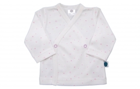 Camiseta cruzada rosa Stars | Camisetas cruzadas bebé algodón pima