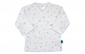 Camiseta cruzada mint topos | Camisetas cruzadas bebé algodón pima