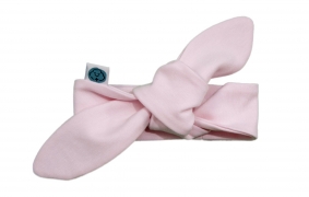 Turbante bebé nudo rosa | Diademas de turbantes hechas a mano