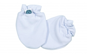 Manoplas azul | Manoplas bebé de algodón pima