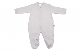 Pijama gris liso manga larga | Pijamas algodón pima bebé