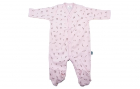 Pijama rosa Music | Pijamas para bebé en algodón pima