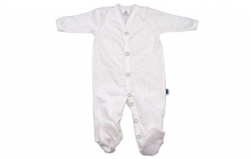 Pijama blanco con estrellas verdes | Pijamas algodón pima bebé