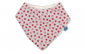 Secababitas rojo Sweet Doggy sobre gris | Secababitas triángulo bebé algodón pima