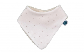 Secababitas blanco con estrellitas | Secababitas triángulo bebé algodón pima