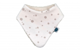 Secababitas blanco topos grises | Secababitas triángulo bebé algodón pima