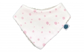 Secabas con topos rosas | Secababitas triángulo bebé algodón pima