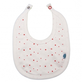 Babero Sky Stars rojo s/blanco | Baberos de algodón para bebés