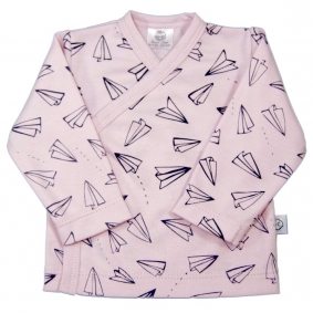 Camiseta cruzada aviones rosa | Camisetas cruzadas primera puesta