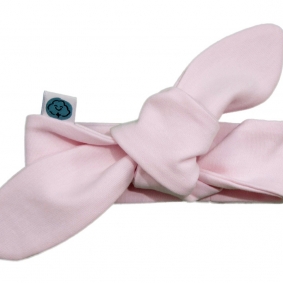Turbante bebé nudo rosa | Diademas de turbantes hechas a mano