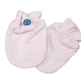 Manoplas rosa | Manoplas bebé de algodón pima
