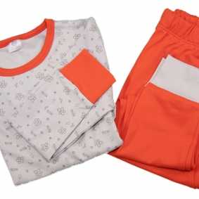 Pijama 2 piezas Milk gris y rojo | Pijamas para bebé 2 piezas