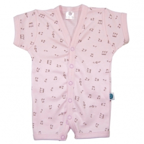 Pelele de verano rosa Music | Pijamas para bebé de verano