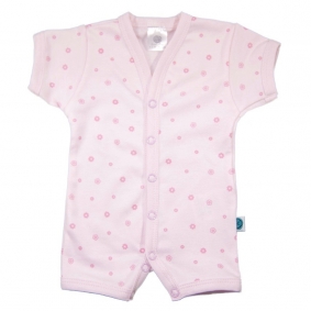 Pelele de verano rosa Sweet Flowers | Pijamas para bebé de verano