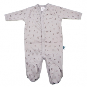 Pijama gris Music | Pijamas para bebé en algodón pima