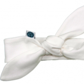 Turbante bebé nudo blanco | Diademas de turbantes hechas a mano